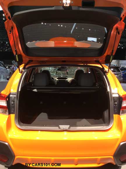 2018 Subaru Crosstrek rear gate, sunshine orange.  NY auto show