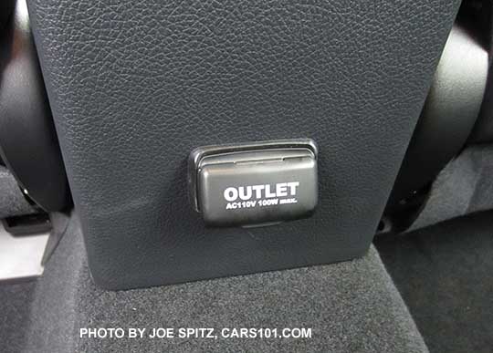 Subaru Impreza and Crosstrek optional back of console mounted 110v 100w Power Outlet inverter
