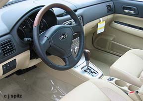 2006 LL Bean Forester wood-leather steering wheel,  and wood shift knob