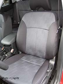 aurora black cloth front seat