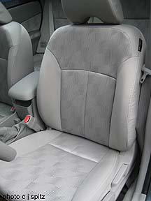 aurora platinum cloth front seat