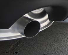 standard exhaust without tailpipe tip