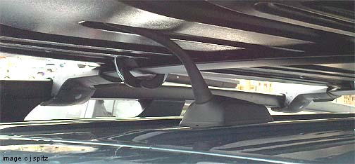 2011 Forester with fixed antenna. See how a cargo box fits on the roof