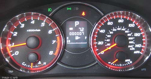 Touring model has a new electroluminescent instrument panel, red back-lit.