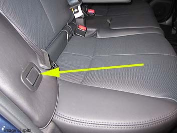 subaru forester rear seat recline button