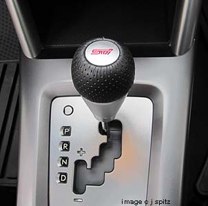 optional STI leather and aluminum shift knob