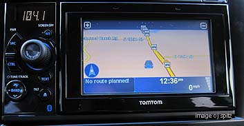 optional tomtom navigation with blue lighting on 2011 Subaru Forester