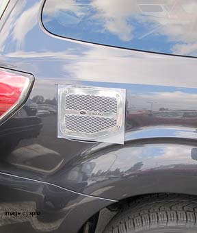 optional fuel door stick-on cover subaru forester