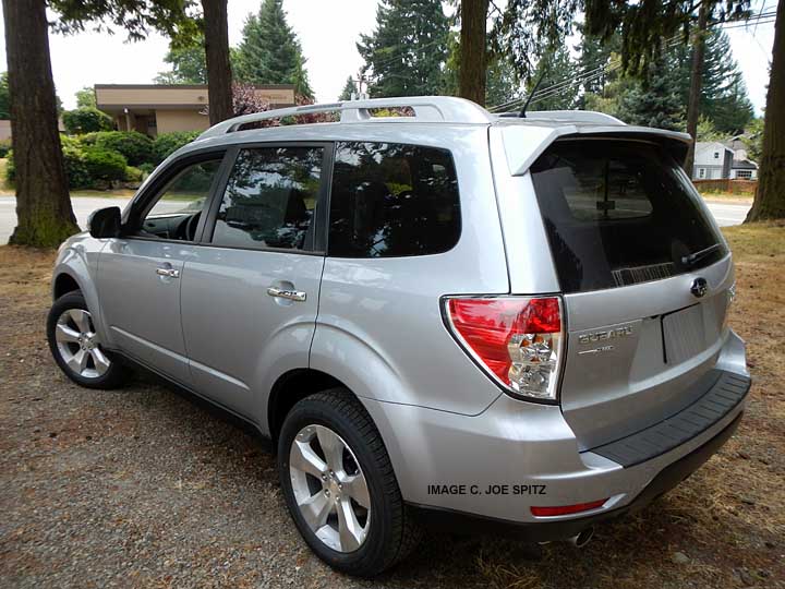2013 forester xt turbo, ice silver. with the XT rear spoiler