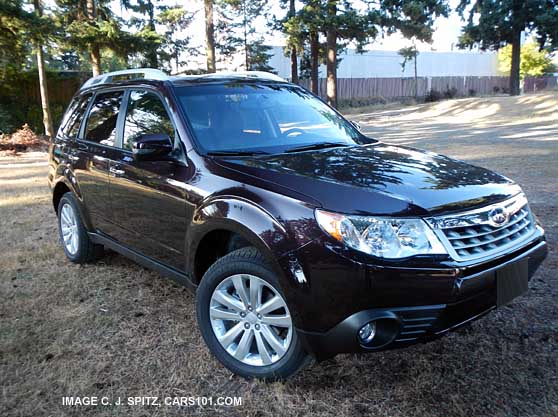 deep cherry subaru forester touring package