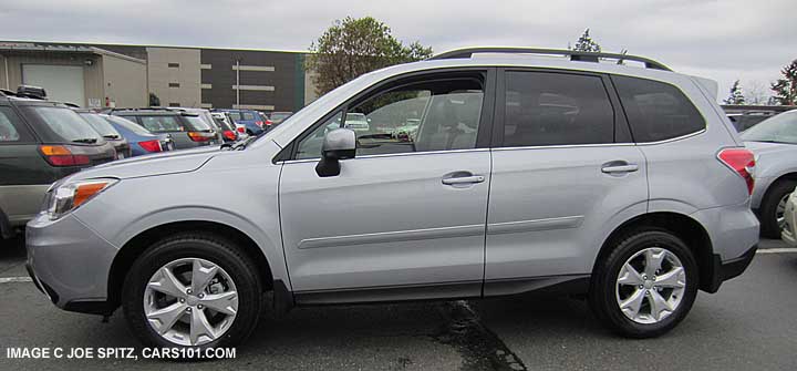 2014 forester optional body side moldings, ice silver shown