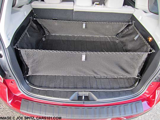2014 forester with rear gate cargo net, rear seatback and 2 side cargo nets