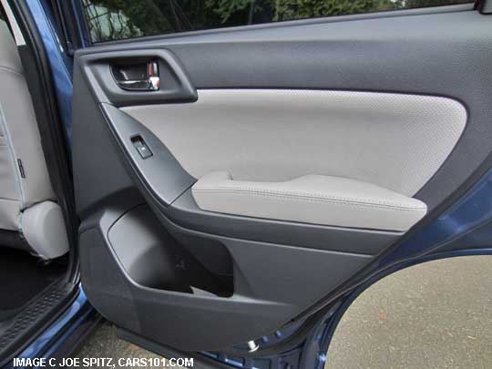 rear passenger door trim, gray interior, 2014 subaru forester limited leather