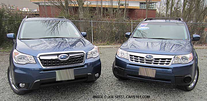 2013 and 2014 forester front grills, side by side