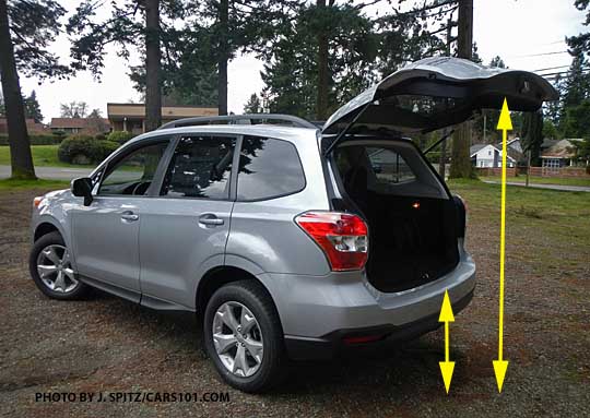 2014 forester x, premium with rear gate open