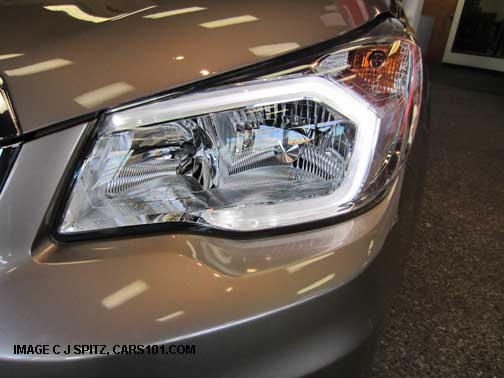 2016, 2015, 2014 forester touring with LED running lights DRL, burnished bronze color shown