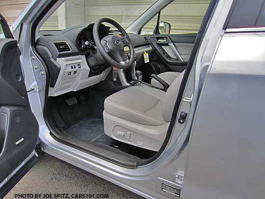 14 subaru forester ice silver with light gray seat material. Ice silver is also available with black