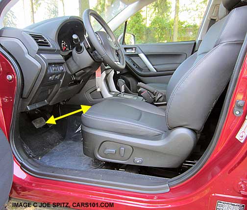 2015 subaru forester
                    drivers seat as far forward as it goes