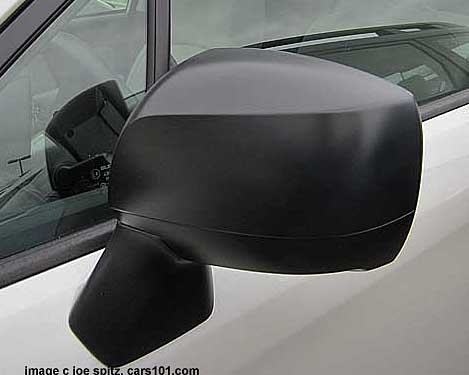 2014 forester 2.5i black unpainted outside side view mirror. approach lighting is optional
