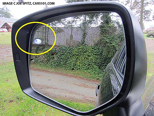 Subaru Forester approach light in the auto dimming outside mirrors