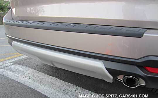 close-up of optional rear bumper underguard, burnished bronze shown