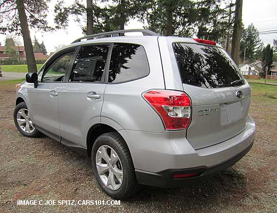 ice silver forester, rear view