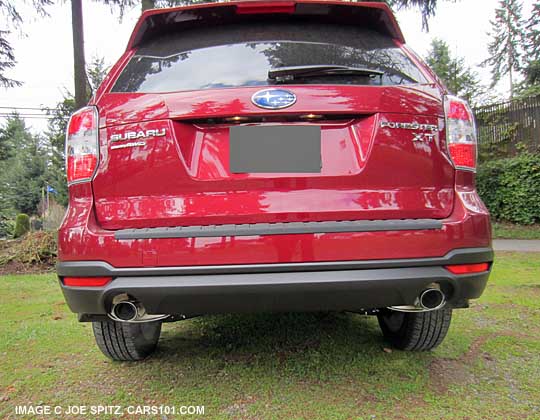 2.0xt forester with dual exhaust, venetian red shown
