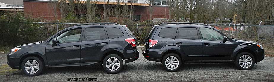 2013 and 2014 subaru foresters, dark gray metallic