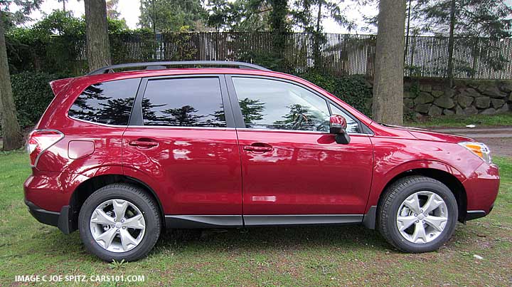 side view venetian red 2014 forester