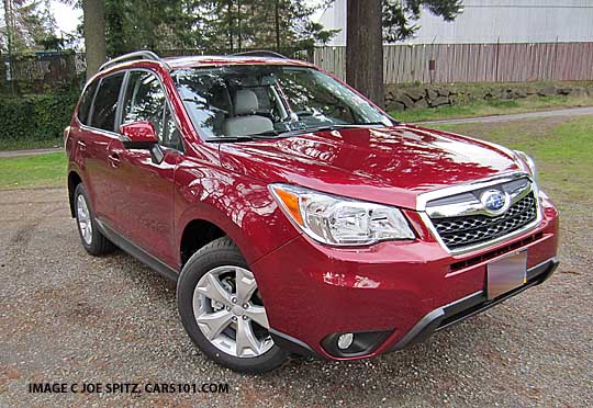 red subaru forester touring