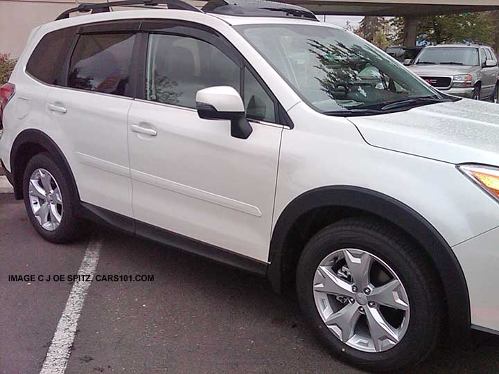 2014 forester- optional side moldings, wheel arch moldings, splash guards, moonroof air deflector