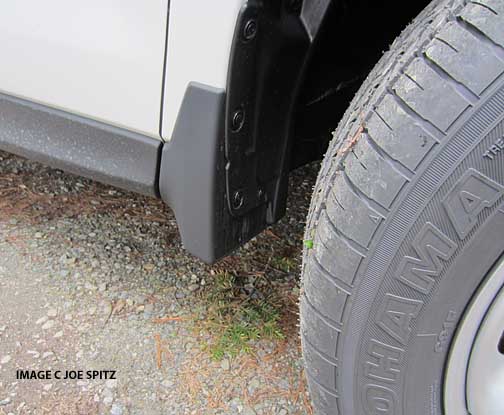 optional front splash guard on a white 14 subaru forester