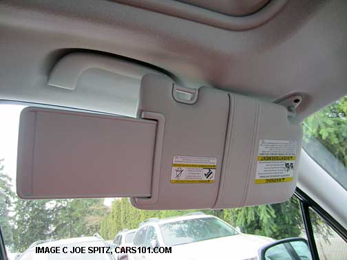 2014 subaru forester with extension, vanity mirror not lit