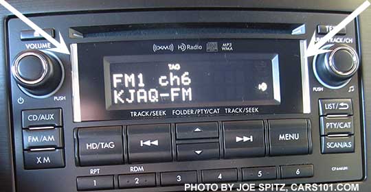 2015 Forester 2.5 and 2.0XT Touring stereo with little chrome side strip on either side of the display screen