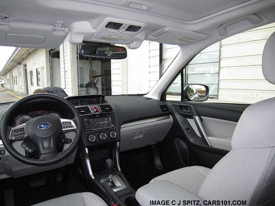 2015 Forester 2.5 Premium with optional navigation and eysight. Gray interior shown