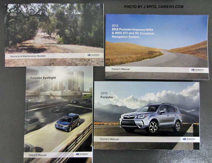 2015 subaru forester owner's manual, warranty booklet