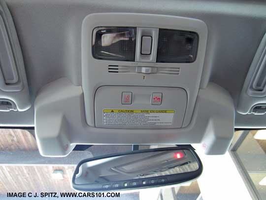 2015 Forester overhead console with optional Eyesight system