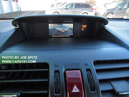 2015, 2014 Subaru Forester rear view camera displays in this small, low resolution screen on top of the dashboard