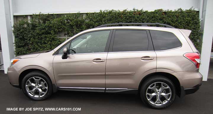 burnished bronze 2016 and 2015 Forester Touring with optional body side moldings