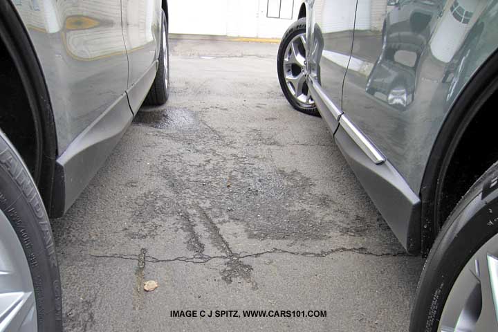 2015 Foresters side by side, touring model is on right with new chrome lower accent strip