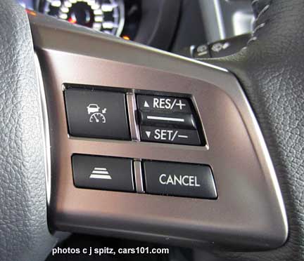 2015 Forester steering wheel with optional eyesight controls