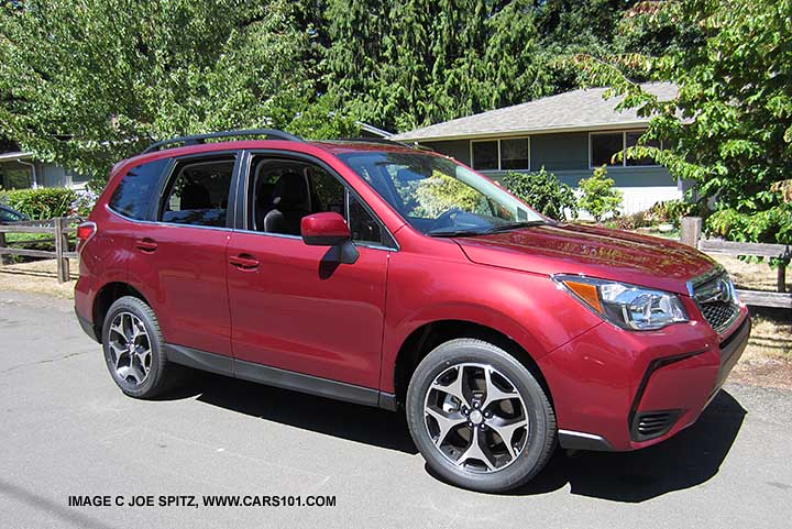 2016 and 2015 Forester 2.0XT Premium, venetian red color shown