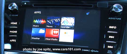 2016 Forester with Subaru Starlink with news, weather, Stitcher, calendar, and iHeart radio