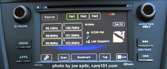 2016 Subaru Forester 2.5i model's 6.2" audio system showing the radio FM screen