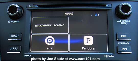 2016 Subaru Forester 2.5i model's 6.2" audio system at the APPS screen