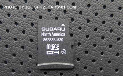 2016 Subaru Forester 7" navigation system microSD card