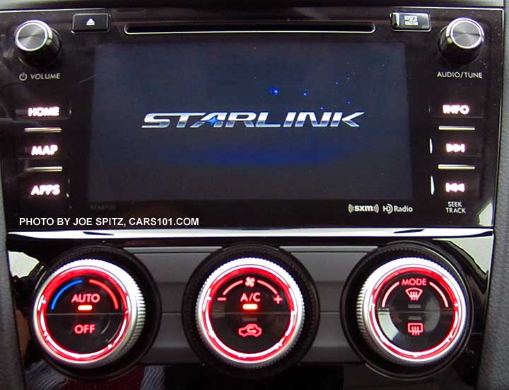 2016 Subaru Forester Starlink app shown at vehicle start up on the 7" audio system on Premium, Limited, Touring models. Starlink is free weather, news, music, on android and iphones. Limited model shown
