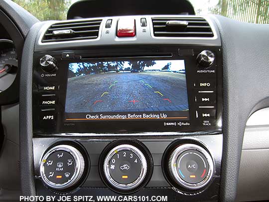 2016 Subaru Forester 7" audio system showing the rear view backup camera on a 2.5 Premium model