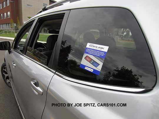 facing forward- 2016 Subaru Forester lower outside bright window trim on Limited and Touring models. Ice silver shown