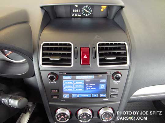 2016 Subaru Forester audio system and climate control